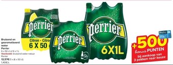 Carrefour Bruisend en gearomatiseerd water Perrier aanbieding