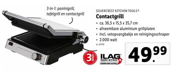 Lidl SILVERCREST KITCHEN TOOLS Contactgrill aanbieding