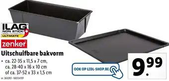 Lidl zenker Uitschuifbare bakvorm aanbieding