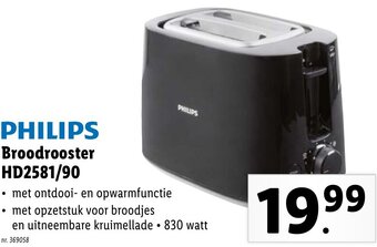 Lidl PHILIPS Broodrooster HD2581/90 aanbieding