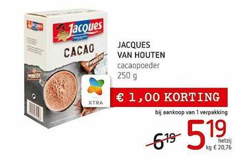 Spar Colruyt Jacques Van Houten Cacaopoeder aanbieding