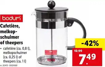 bodum Cafetiere melkop-schuimer of theepers