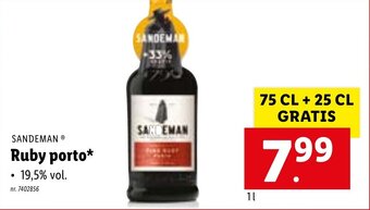SANDEMAN Ruby porto 1L