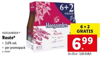 Lidl HOEGAARDEN Rosee aanbieding