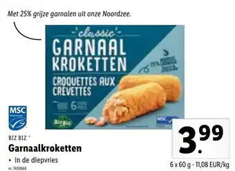 Lidl BIZ BIZ Garnaalkroketten 6x60g aanbieding