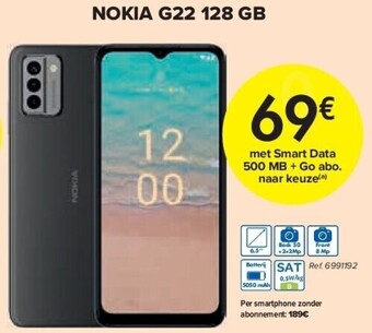 Carrefour Nokia g22 128 gb aanbieding