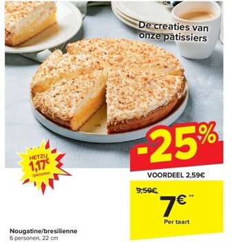 Carrefour Nougatine/bresilienne aanbieding