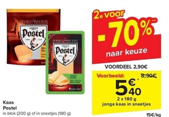 Carrefour Kaas postel aanbieding
