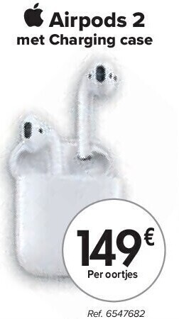 Airpods 2 met charging case