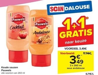Carrefour Koude sauzen pauwels aanbieding