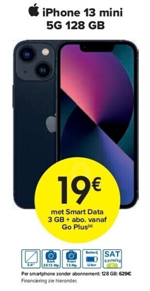 Carrefour Iphone 13 mini 5g 128 gb aanbieding