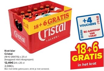Carrefour Krat bier cristal aanbieding