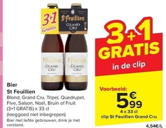 Carrefour Bier st feuillien aanbieding
