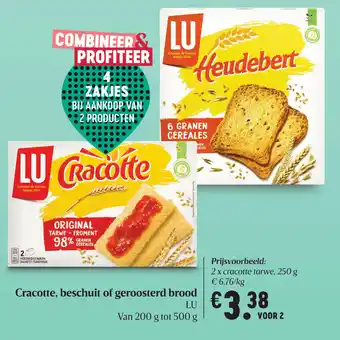 Delhaize Cracotte, beschuit of geroosterd brood aanbieding