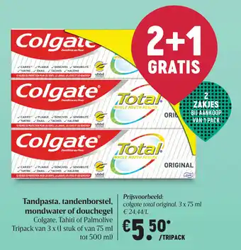 Delhaize Tandpasta, tandenborstel mondwater of douchegel aanbieding