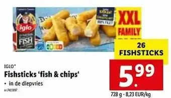 Lidl Fishsticks fish + chips aanbieding