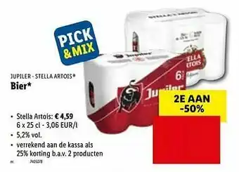 Lidl Bier stella artois aanbieding