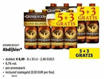 Lidl Abdijbier dubbel aanbieding