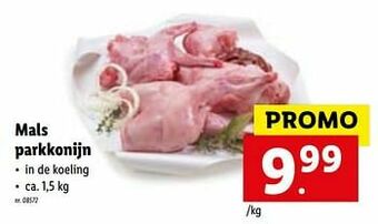 Lidl Mals parkkonijn aanbieding