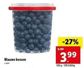 Lidl Blauwe bessen aanbieding