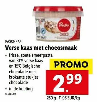 Lidl Verse kaas met chocosmaak aanbieding