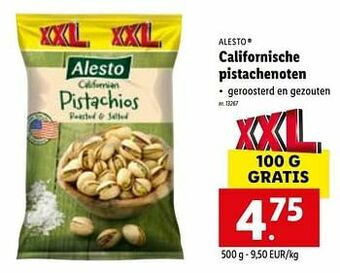 Lidl Californische pistachenoten aanbieding