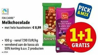 Melkchocolade met hele hazelnoten