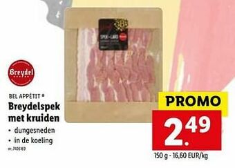 Lidl Breydelspek met kruiden aanbieding
