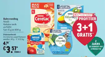 Delhaize Nestle Babyvoeding aanbieding