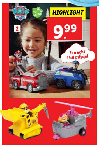 Lidl Paw patrol voertuig aanbieding