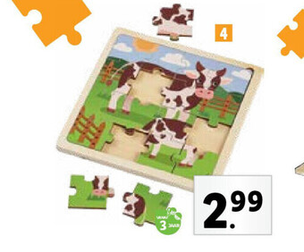 Lidl Houten puzzel aanbieding