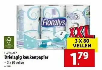 Lidl Drielagig keukenpapier aanbieding