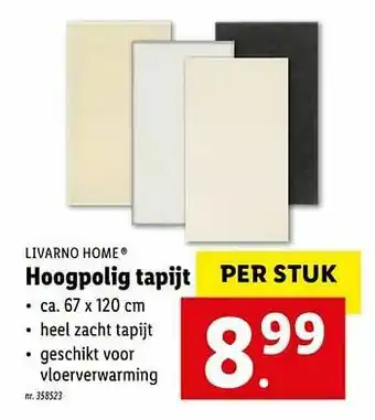 Lidl Hoogpolig tapijt aanbieding