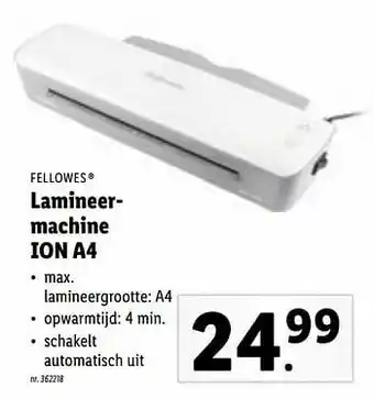 Lidl Lamineermachine ion a4 aanbieding