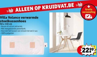Kruidvat Villa volance verwarmde stoelkussenhoes aanbieding