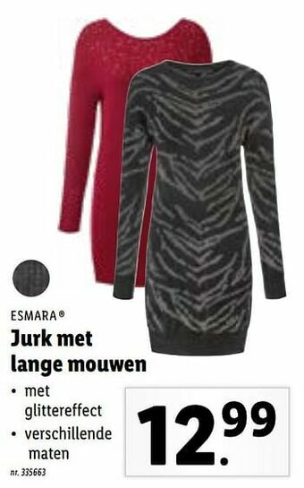 Lidl Jurk met lange mouwen aanbieding