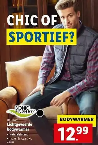 Lidl Lichtgevoerde bodywarmer aanbieding
