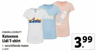 Lidl Katoenen lidl t-shirt aanbieding