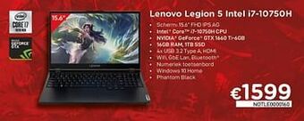 CompuDeals Lenovo legion 5 intel i7-10750h aanbieding