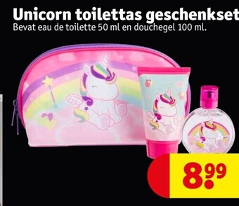 Kruidvat Unicorn toilettas geschenkset aanbieding