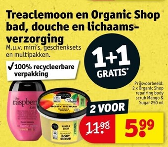 Kruidvat Treaclemoon en organic shop bad, douche en lichaamsverzorging aanbieding