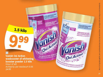 Albert Heijn Vanish oxi action wasbooster of whitening booster poeder 1.5 kilo aanbieding