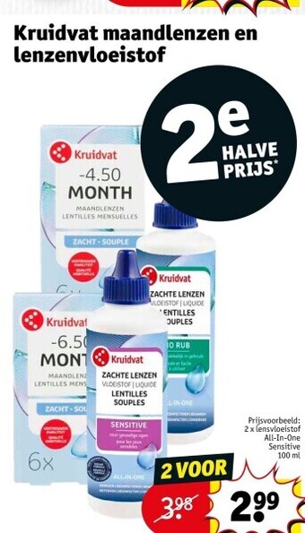Kruidvat Kruidvat maandlenzen en lenzenvloeistof aanbieding