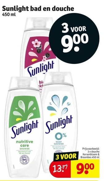 Kruidvat Sunlight bad en douche aanbieding