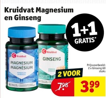 Kruidvat Kruidvat magnesium en ginseng aanbieding
