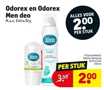 Kruidvat Odorex en odorex men deo aanbieding