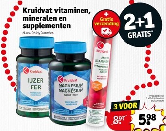 Kruidvat Kruidvat vitaminen, mineralen en supplementen aanbieding