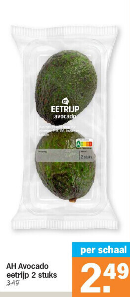 Albert Heijn Ah avocado eetrijp 2 stuks aanbieding