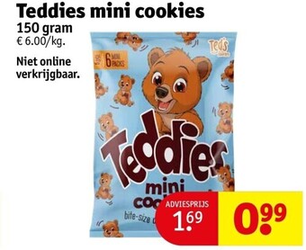 Kruidvat Teddies mini cookies aanbieding