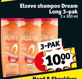 Kruidvat Elseve shampoo dream long 3-pak aanbieding